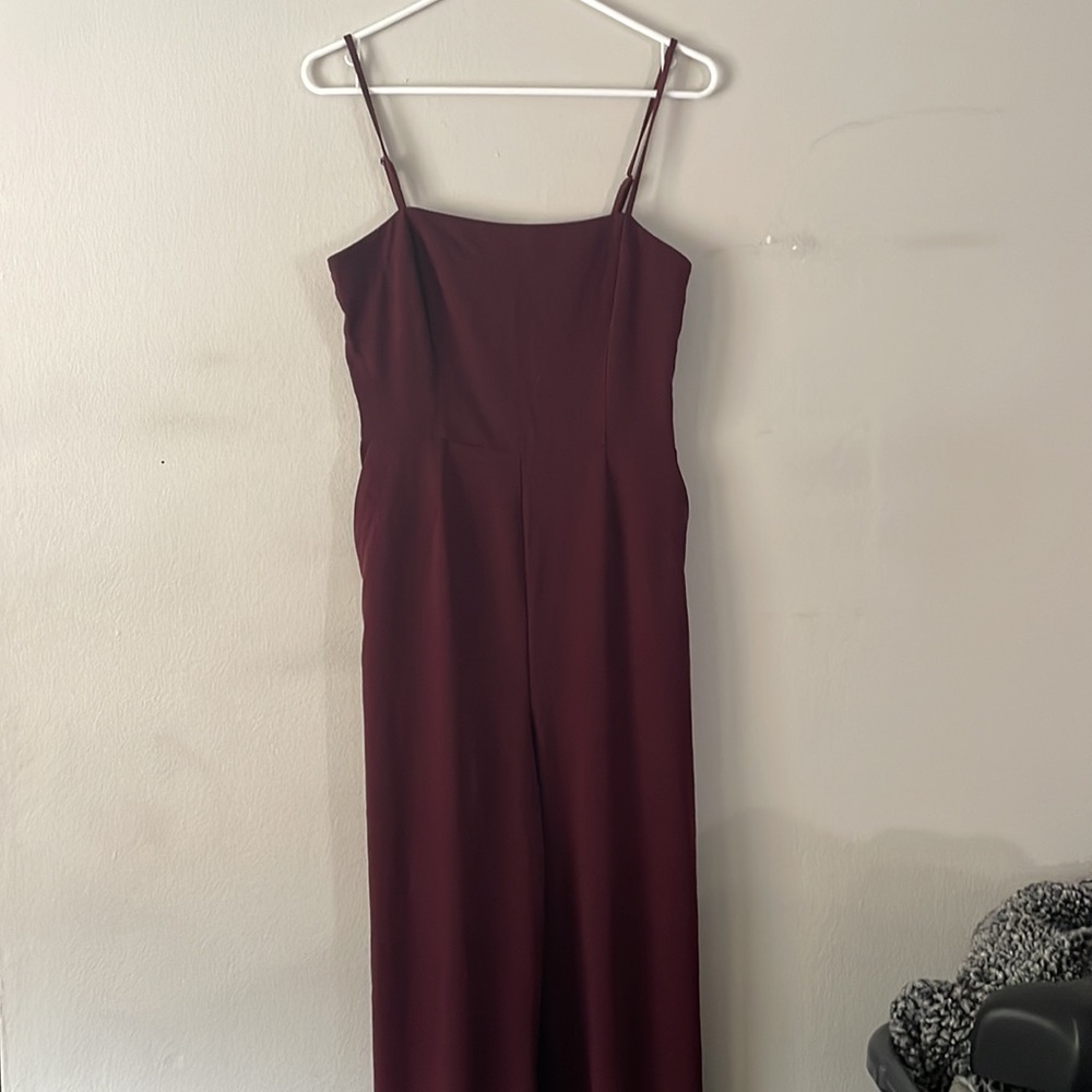 4 express maroon jumpsuit
